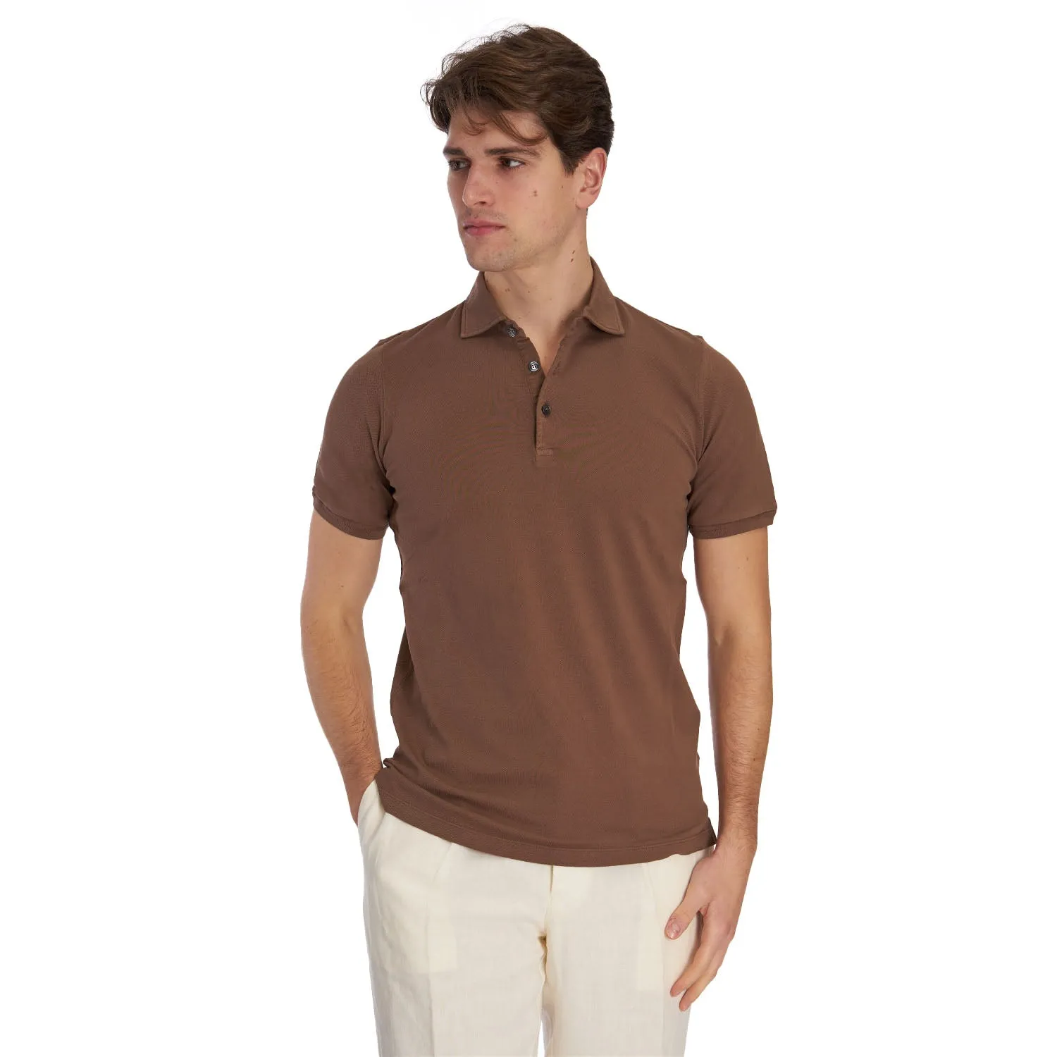 BROWN SHORT SLEEVE POLO