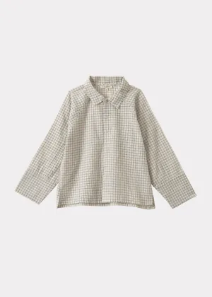 BURDOCK SHIRT - WHITE/NAVY CHECK