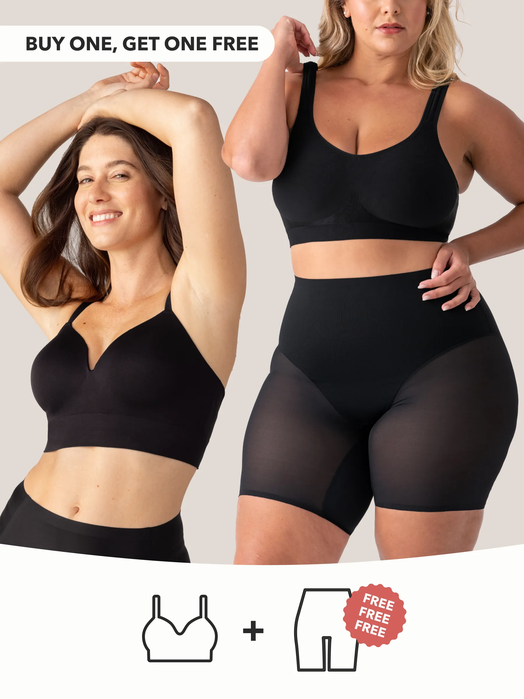 Buy 1, Get 1 FREE: 1 Supportive Bra   1 FREE Mesh Shorts