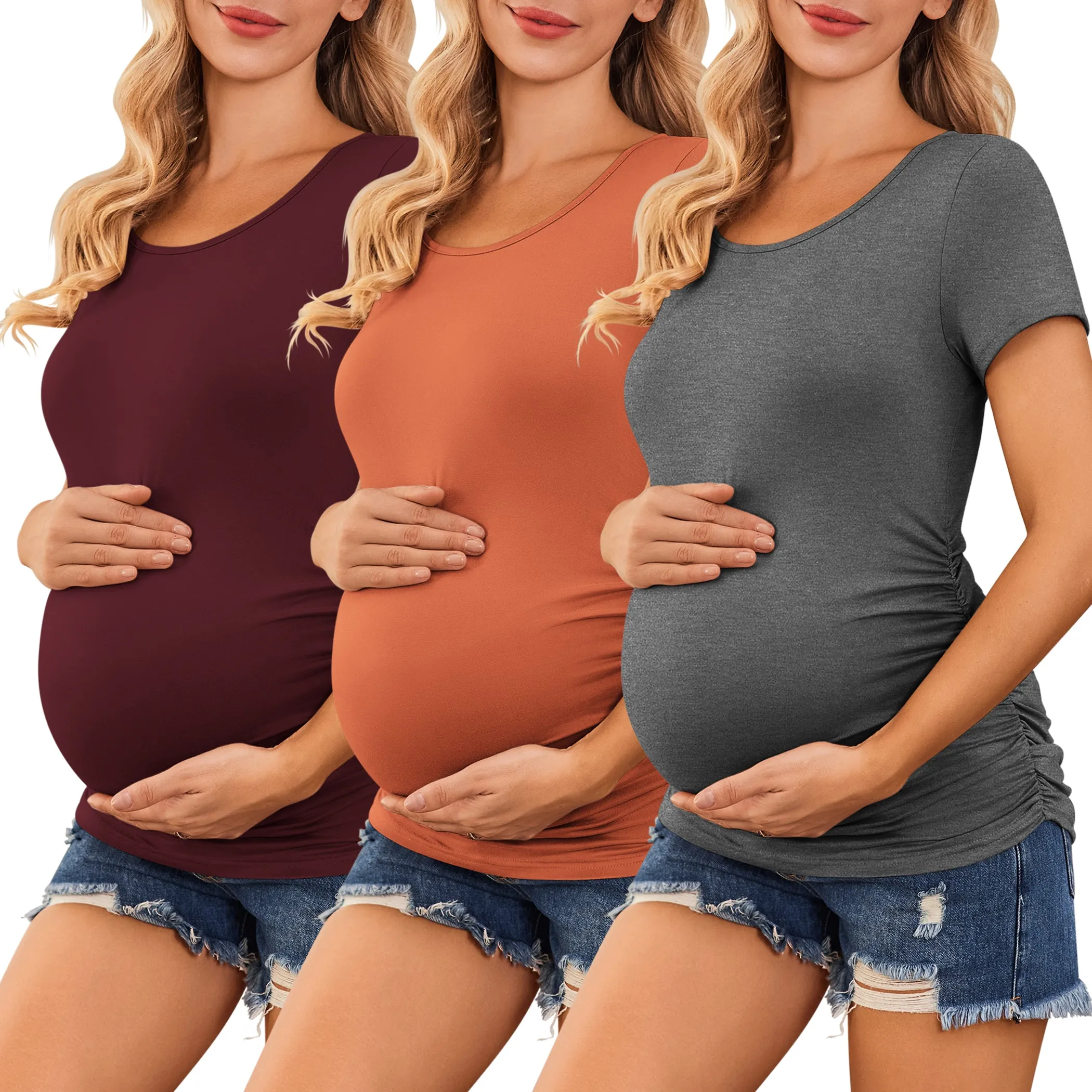Casual 3 Packs Maternity T-Shirts (US Only)