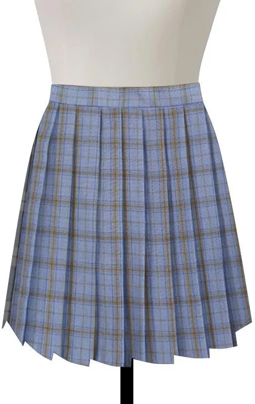 Casual Pleated Skirts for Women High Rise Vintage Cosplay Skirts Outfits 3 Piece Asymmetrical Mini Short Skirt