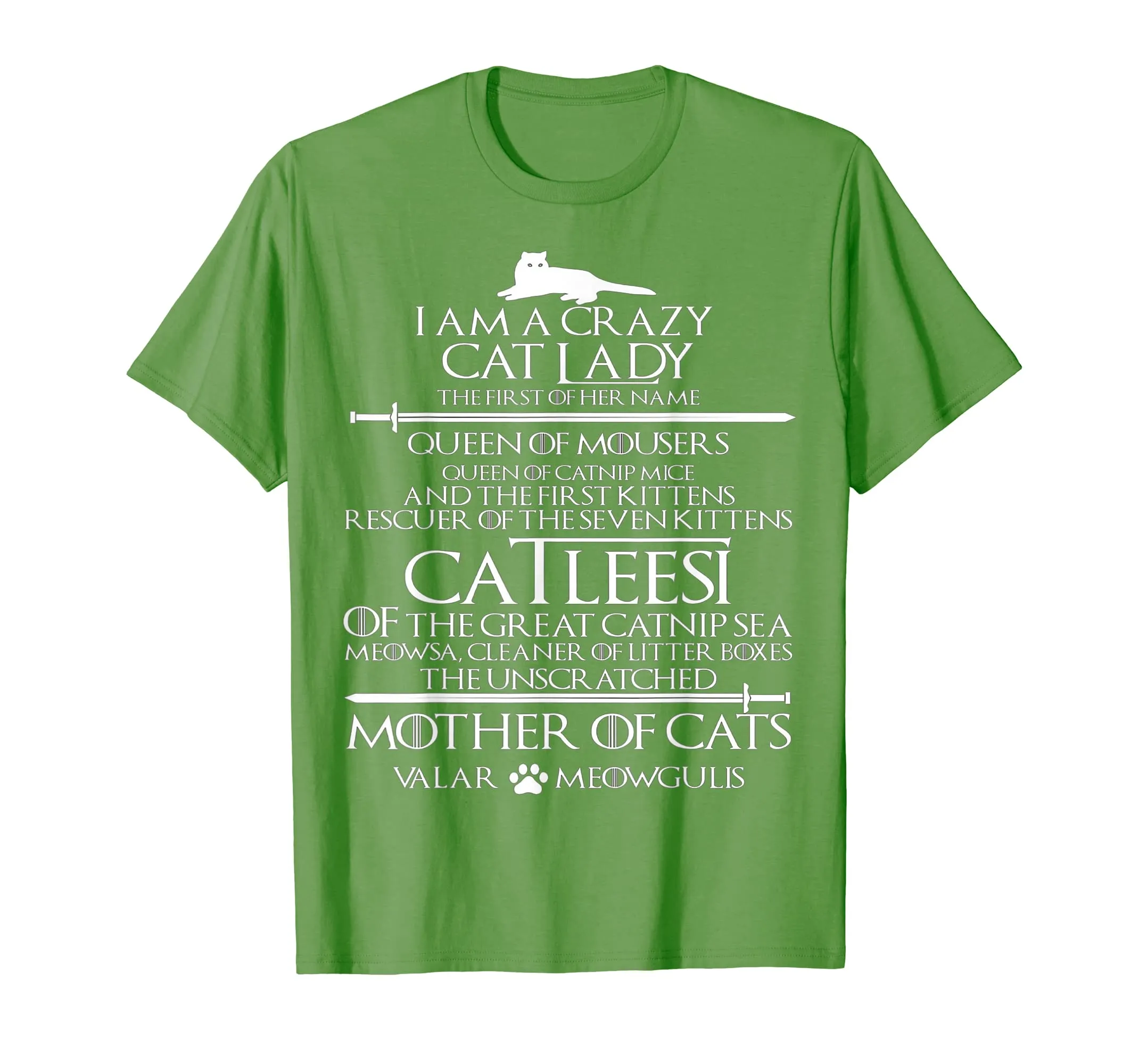 Catleesi Mother Of Cats Funny Cat Lovers Tshirt