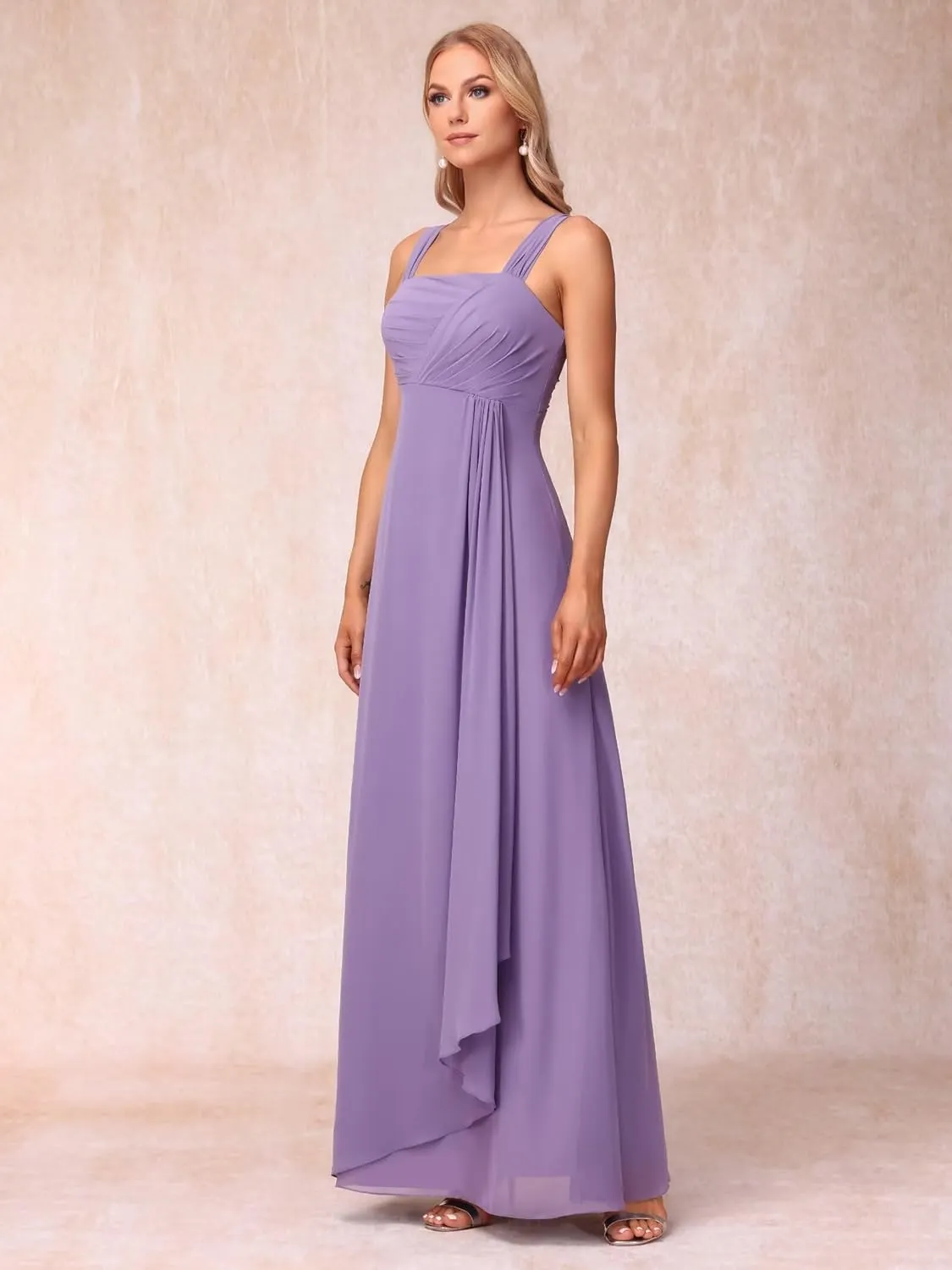 Chiffon 2 Pieces Mother of The Bride Dresses 3/4 Sleeve Formal Evening Dress with Jacket 2025 Hi005
