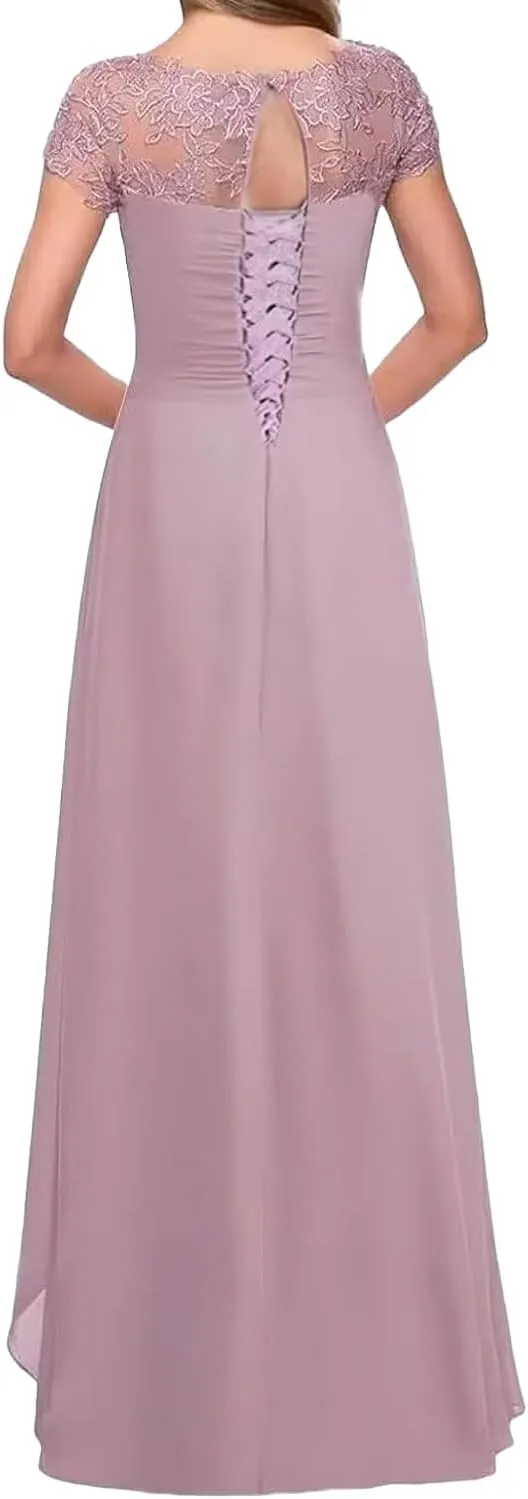 Chiffon Long Mother of The Bride Dresses Mother of Groom Dress for Wedding Appliques Formal Evening Gowns