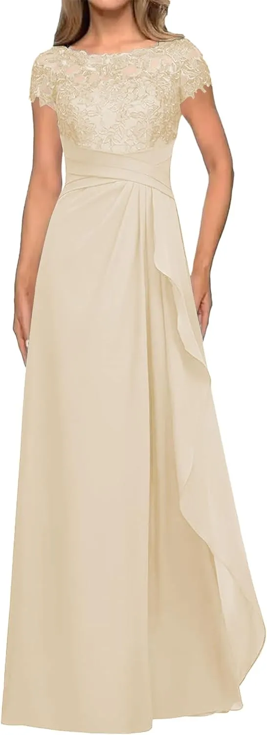 Chiffon Long Mother of The Bride Dresses Mother of Groom Dress for Wedding Appliques Formal Evening Gowns