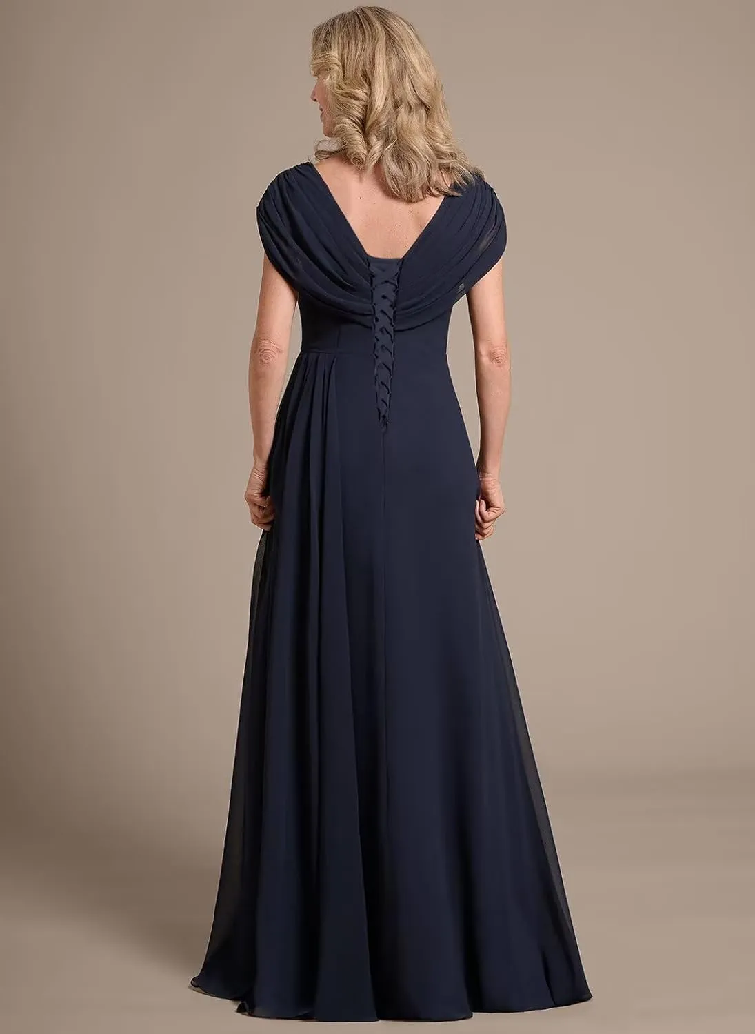 Chiffon Mother of Bride Dress 2025 Cap Sleeves Bridesmaid Dresses A Line Beads Lace Appliques Formal Dress
