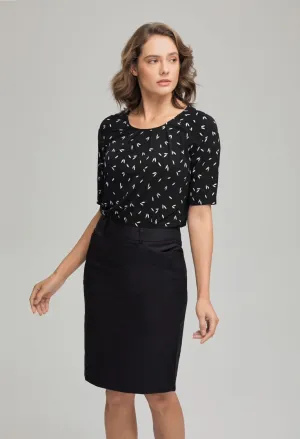 City Collection Petal Print Knit (2277)