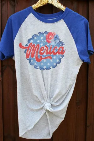 Clearance Merica Short Sleeve Raglan