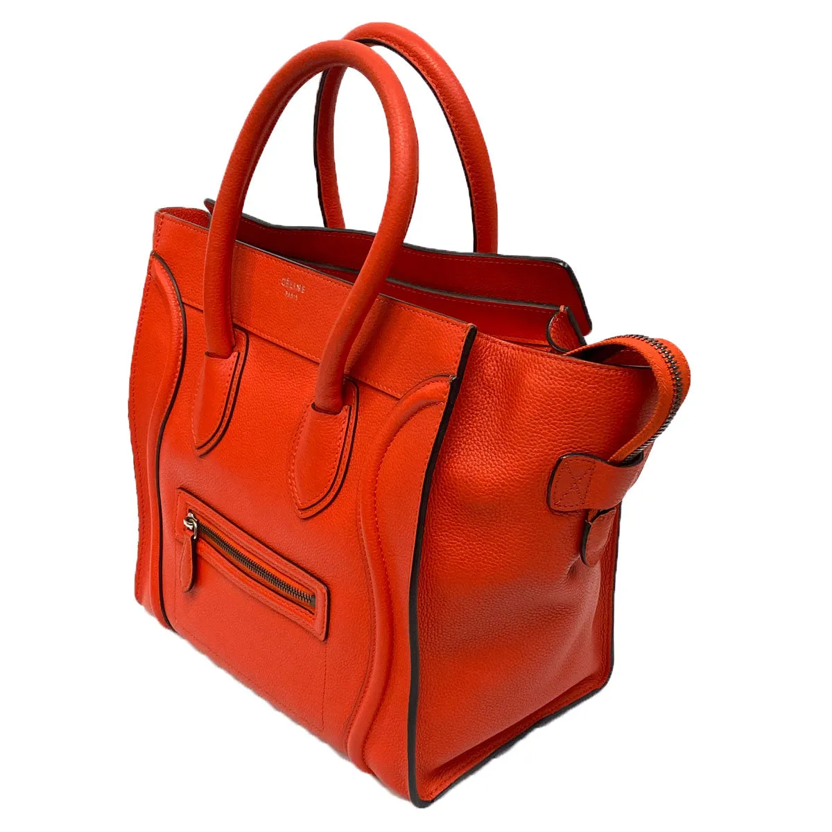 Céline Mini Luggage Vermillion Drummed Calfskin