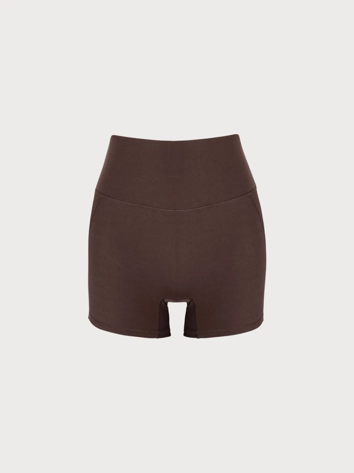 Coffee High Waisted Yoga Shorts 4”