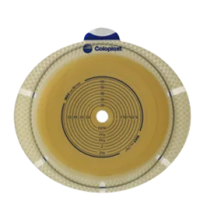 Coloplast 11314 Sensura Flex Convex Light Standard Wear Baseplate, Flange Size 2" (50mm) Pre-Cut 1-1/8" (28mm) Red