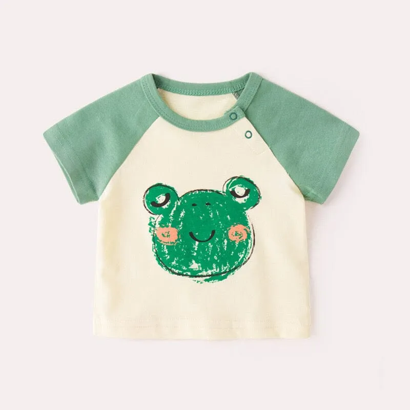 Comic Animal Color Block Summer Tee