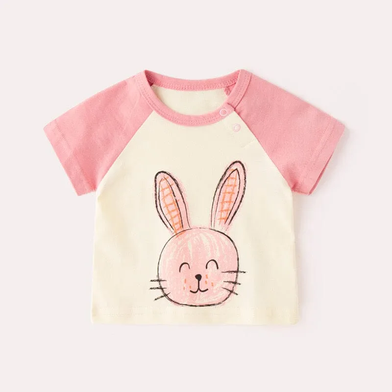 Comic Animal Color Block Summer Tee