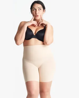 Cooling FX Mid-Waisted Thigh Shaper | Tan