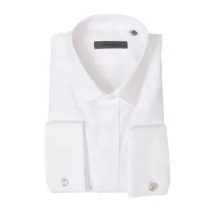 CORNELIANI Ceremonia Waffle Texture Dress Shirt WHITE