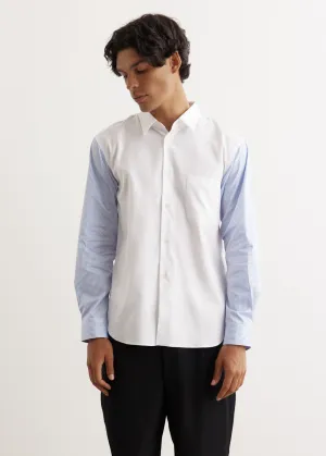 Cotton Dobby x Cotton Stripe Contrast Shirt