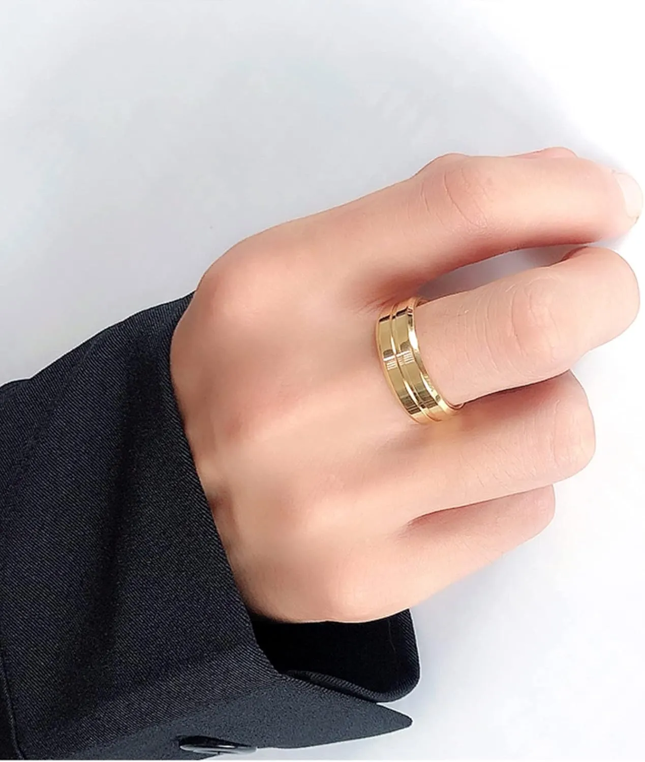 Couple Rings Matching Ring 1.8ct CZ Gold Plated Women Wedding Ring Sets for Him and Her His Engagement Bridal Ring Sets