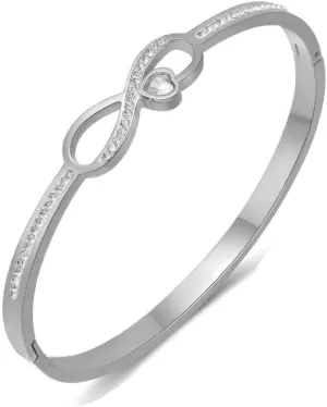 Dainty Bangle Bracelet for Women Personalized Cubic Zirconia Love Bracelets Tiny Waist Oval Bangles Bracelets Gifts for Love