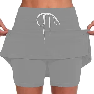 DDAPJ pyju Tennis Skirts for Women Summer Drawstring High Waisted Golf Skorts Running Athletic Skorts for Pickleball Casual
