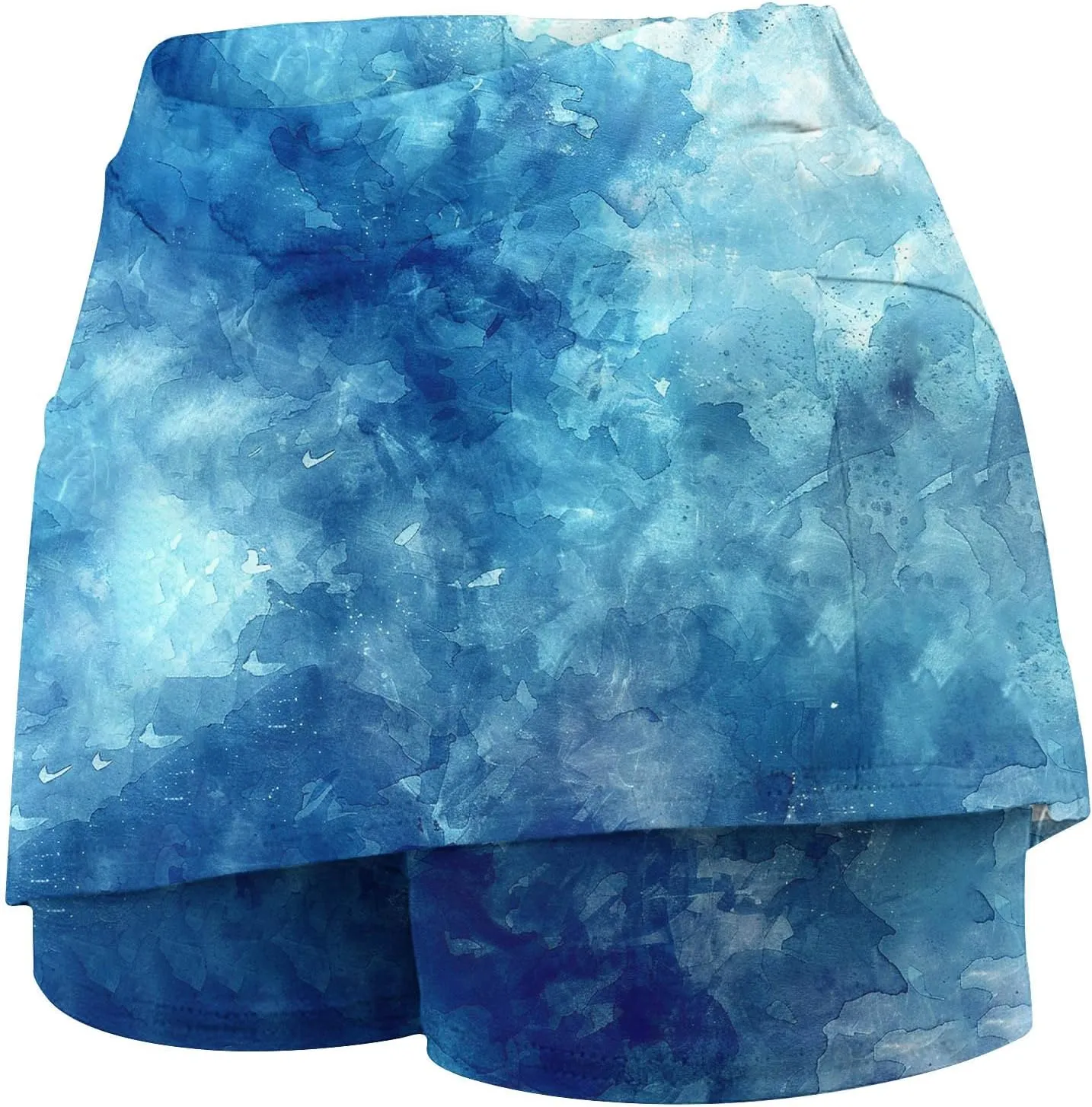 DDAPJ pyju Tie Dye Skorts for Woman Fashion High Waisted Women's Tennis Golf Skirts Plus Size Athletic Skirt with Shorts