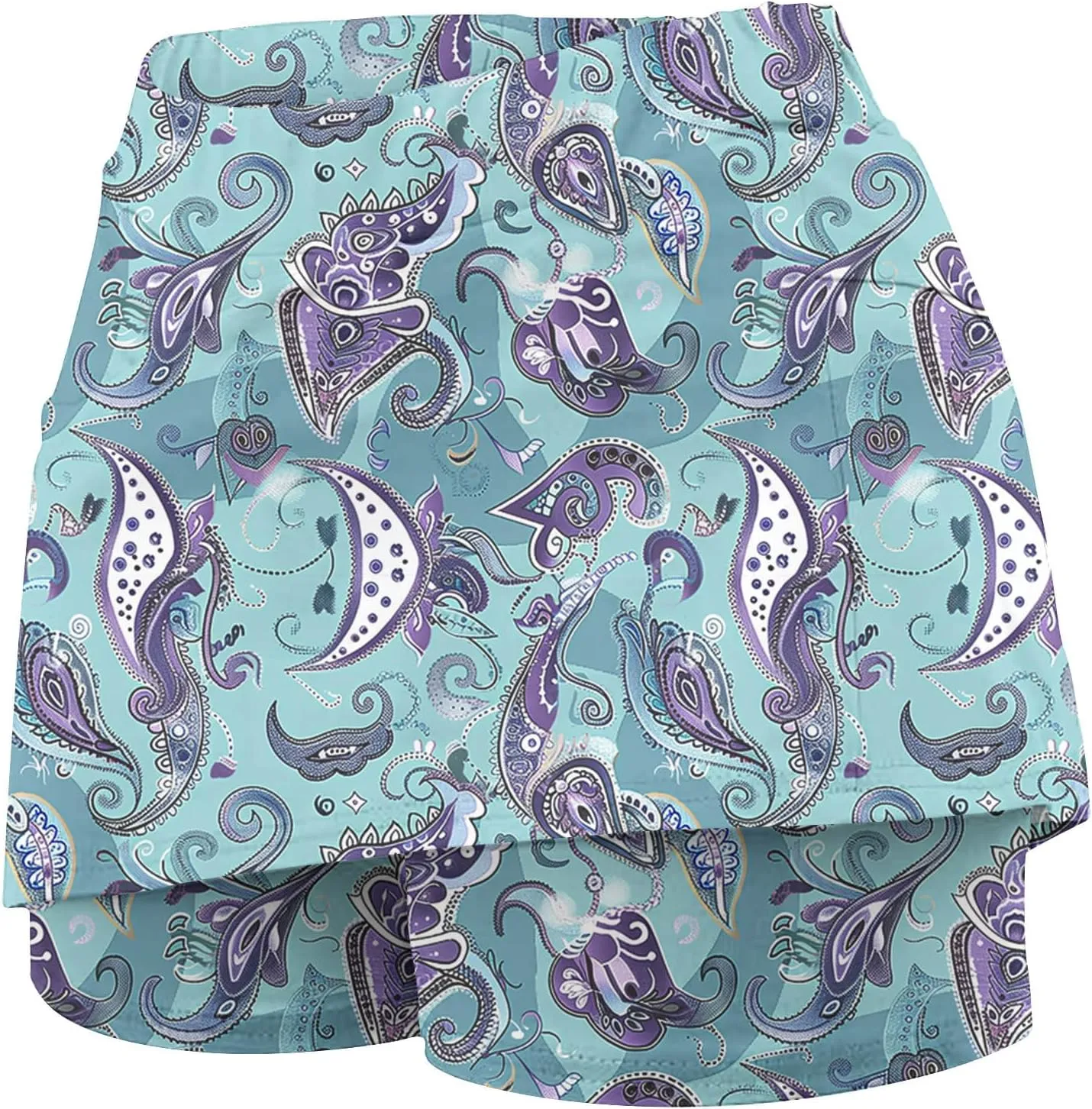 DDAPJ pyju Tie Dye Skorts for Woman Fashion High Waisted Women's Tennis Golf Skirts Plus Size Athletic Skirt with Shorts
