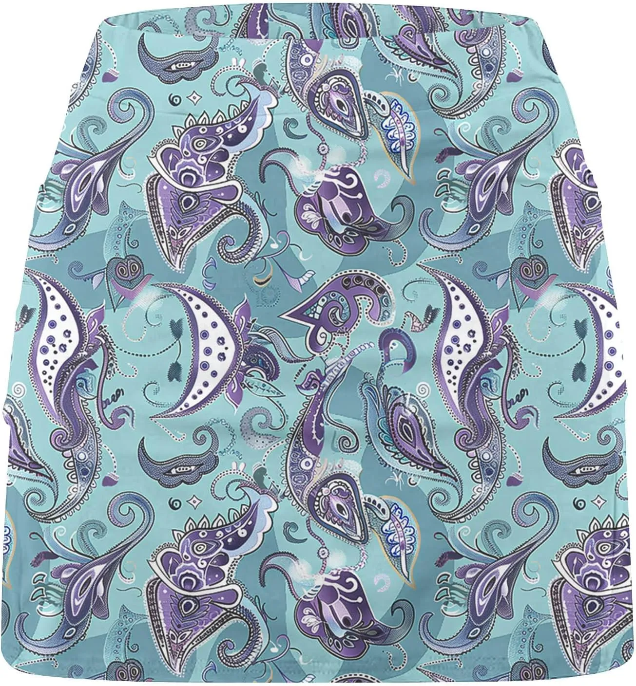 DDAPJ pyju Tie Dye Skorts for Woman Fashion High Waisted Women's Tennis Golf Skirts Plus Size Athletic Skirt with Shorts