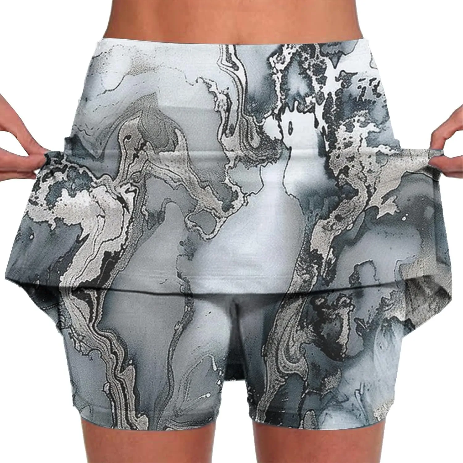DDAPJ pyju Womens Summer Tennis Skirts with Shorts 2025 Fashion Floral Print High Waist Athletic Skort Beach Vacation Outfits