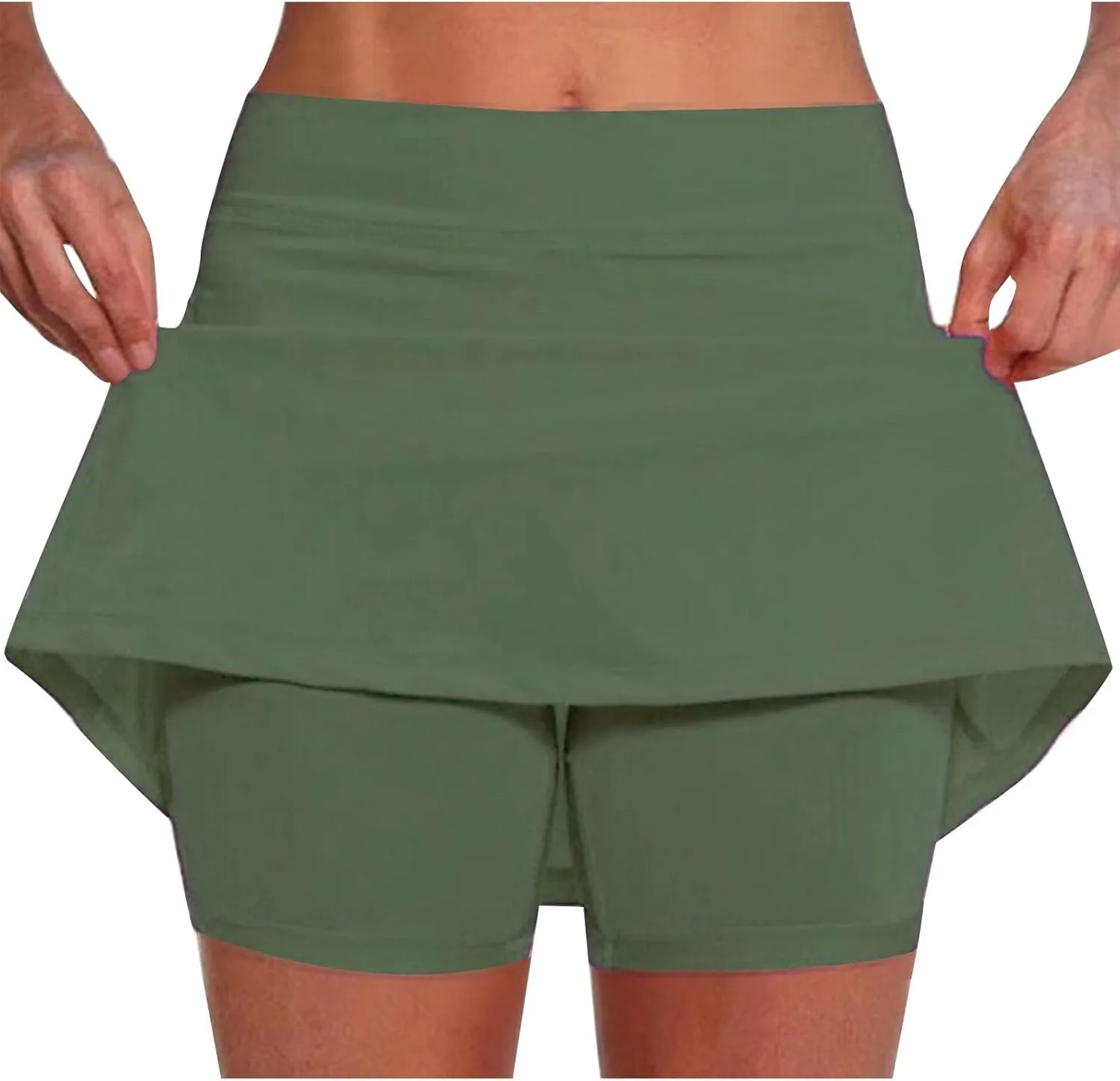 DDAPJ pyju Womens Tennis Skirt with Pockets Shorts Plus Size High Waisted Athletic Skorts Skirts for Golf Running Workout