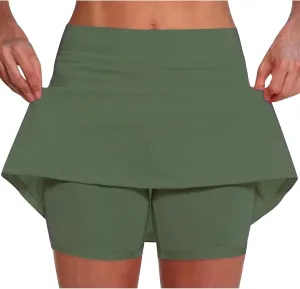 DDAPJ pyju Womens Tennis Skirt with Pockets Shorts Plus Size High Waisted Athletic Skorts Skirts for Golf Running Workout