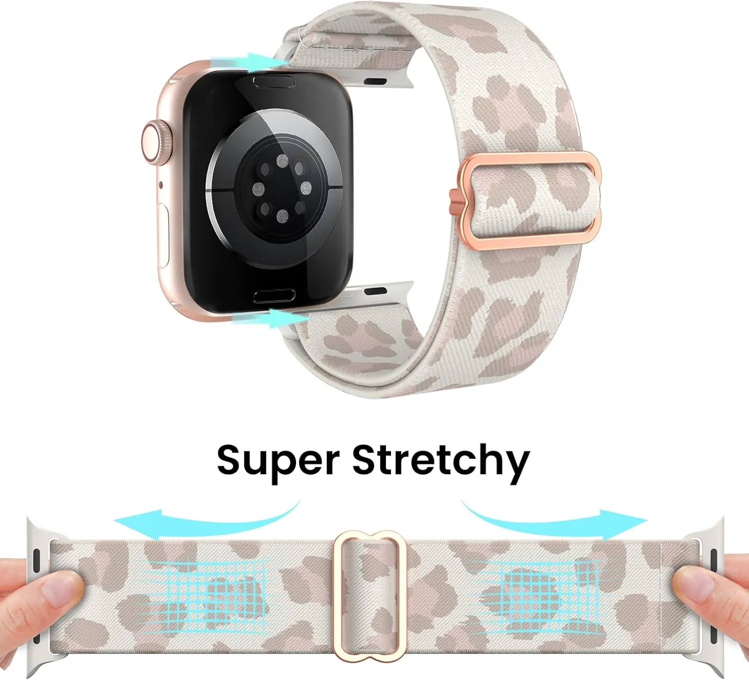 Delidigi Stretchy Bands Compatible for Apple Watch Band Women 40mm 38mm 41mm 42mm 44mm 45mm 46mm 49mm, Nylon Braided Straps for iWatch Series 10 9 8 7 6 SE 5 4 3 Ultra Ultra 2