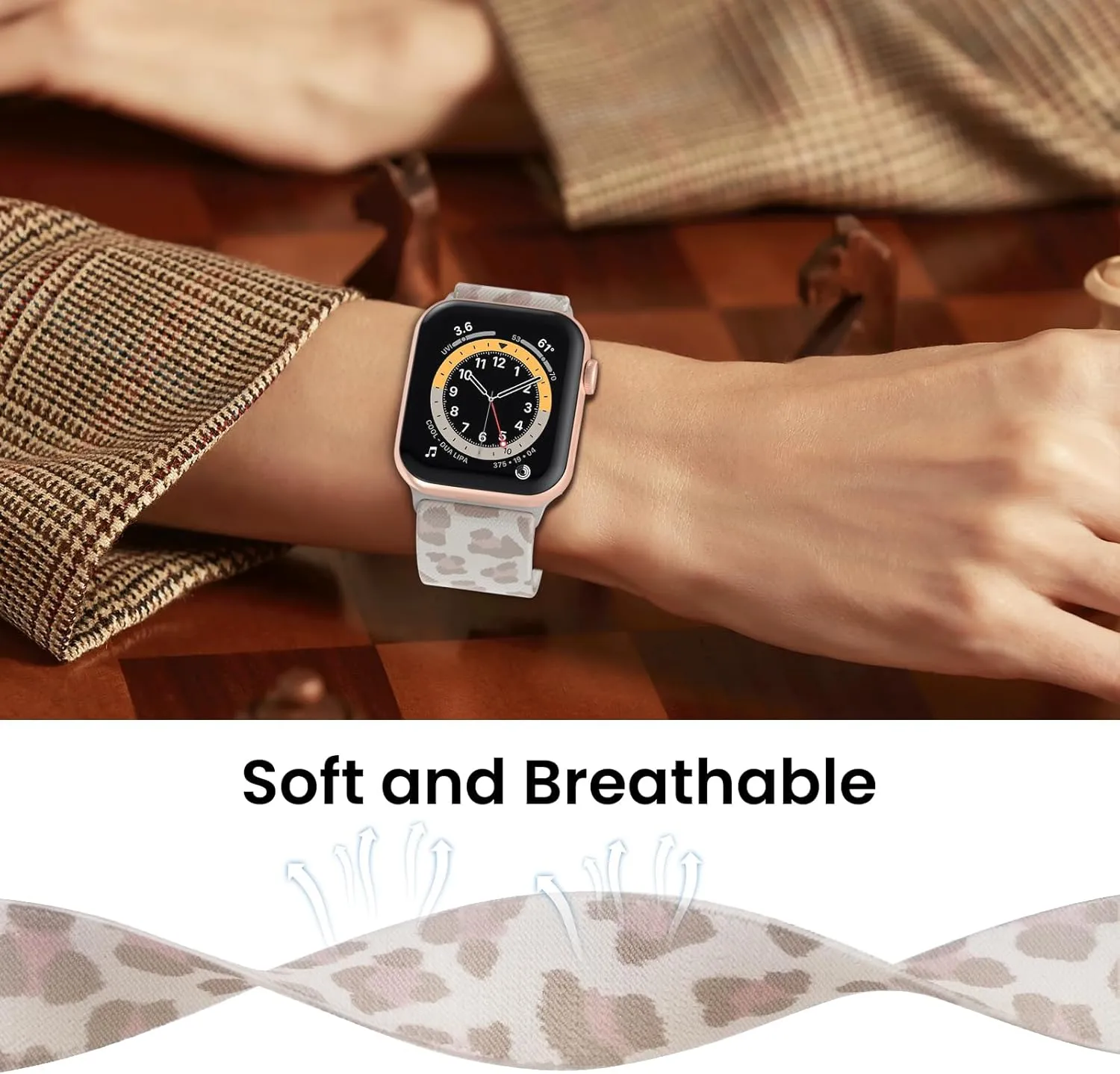 Delidigi Stretchy Bands Compatible for Apple Watch Band Women 40mm 38mm 41mm 42mm 44mm 45mm 46mm 49mm, Nylon Braided Straps for iWatch Series 10 9 8 7 6 SE 5 4 3 Ultra Ultra 2