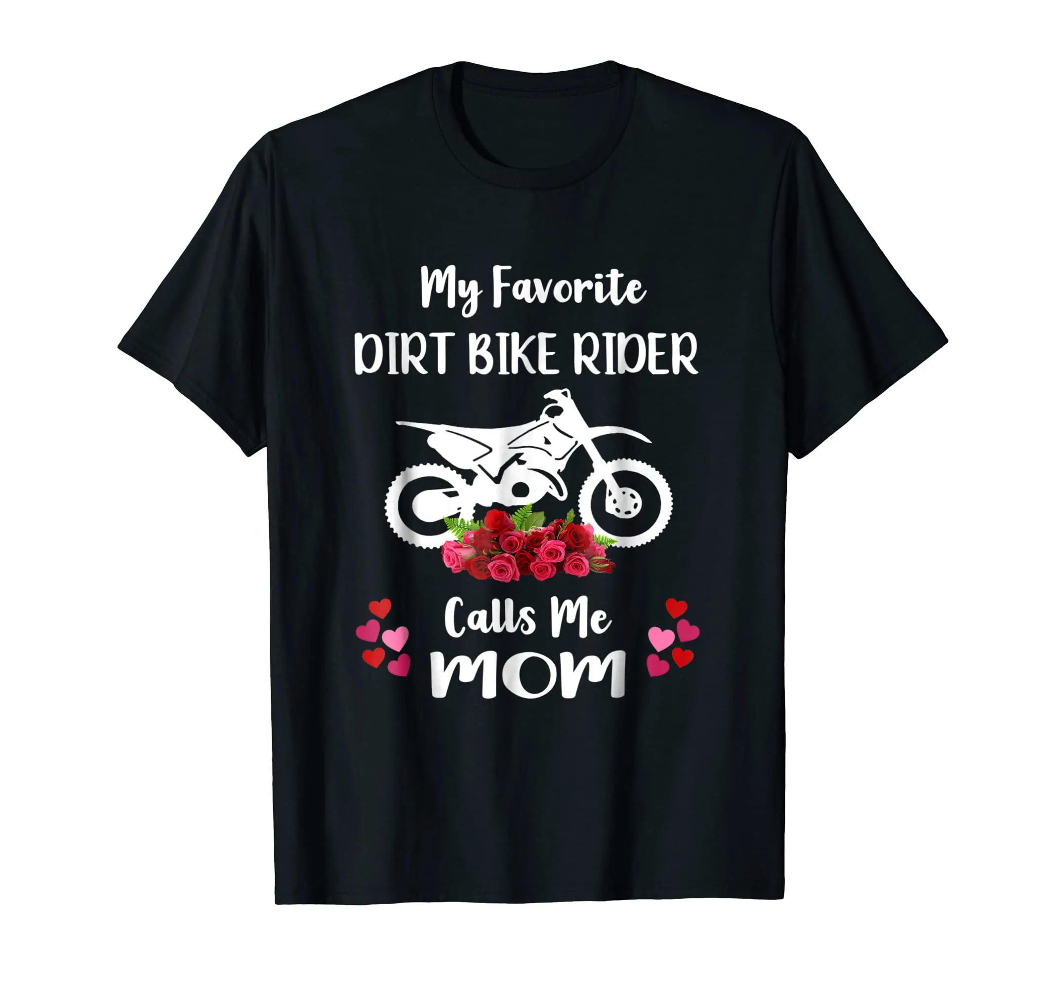 Dirt Bike Mother Motocross Mom Gift with Flowers T-shirt