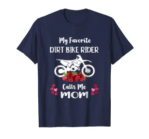 Dirt Bike Mother Motocross Mom Gift with Flowers T-shirt