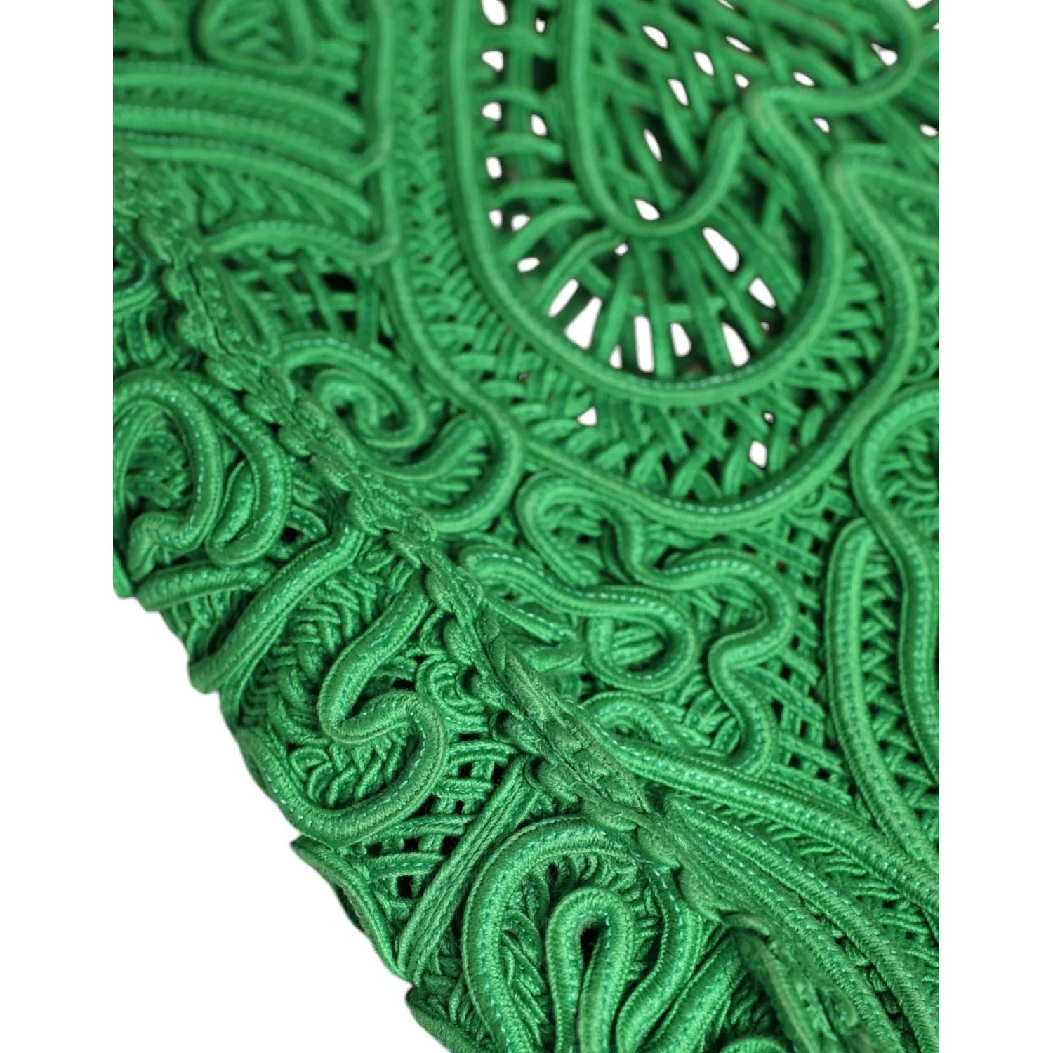 Dolce & Gabbana Green Small Cordonetto Lace Beatrice Tote Bag