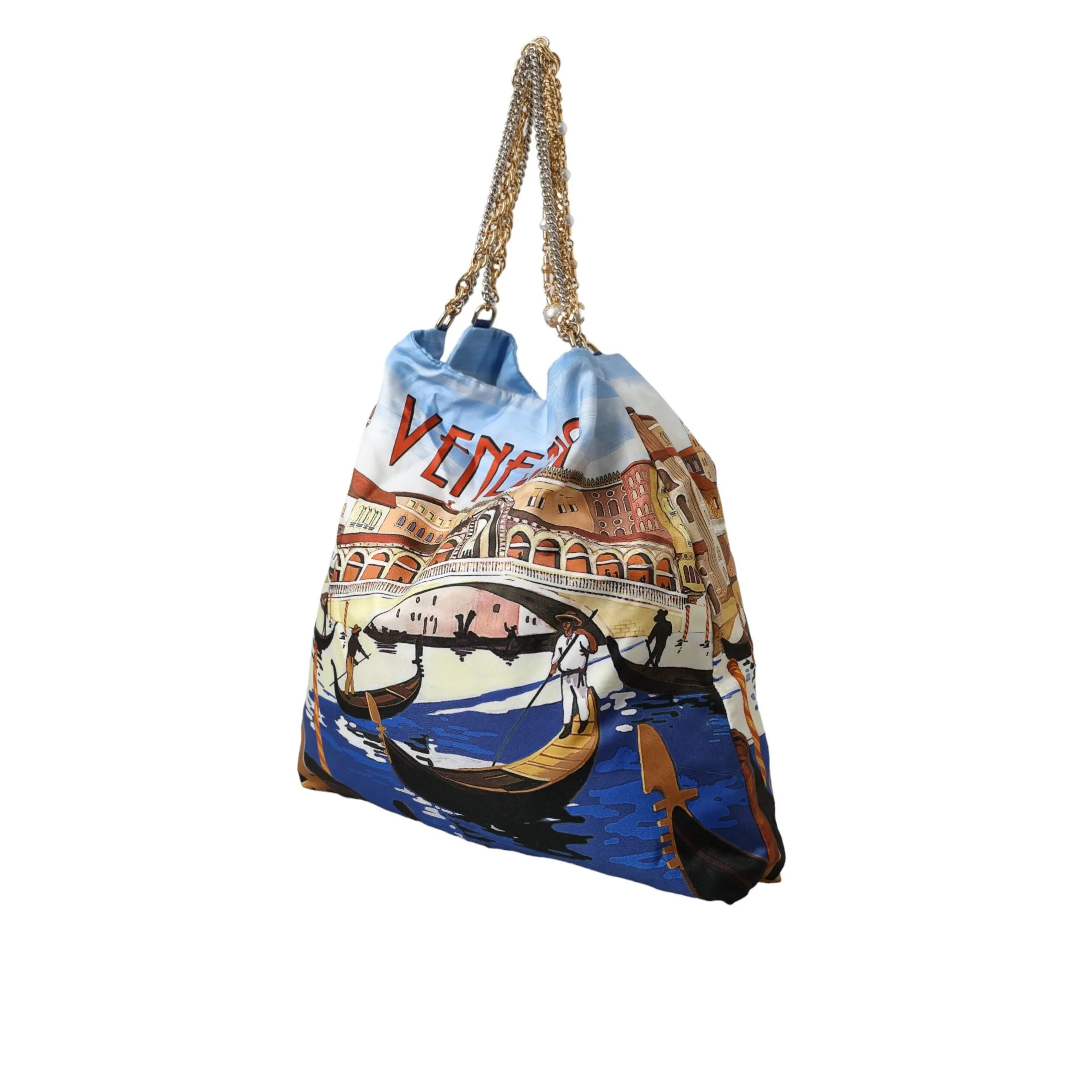 Dolce & Gabbana Multicolor Venezia Canvas Women Shopping Tote Bag