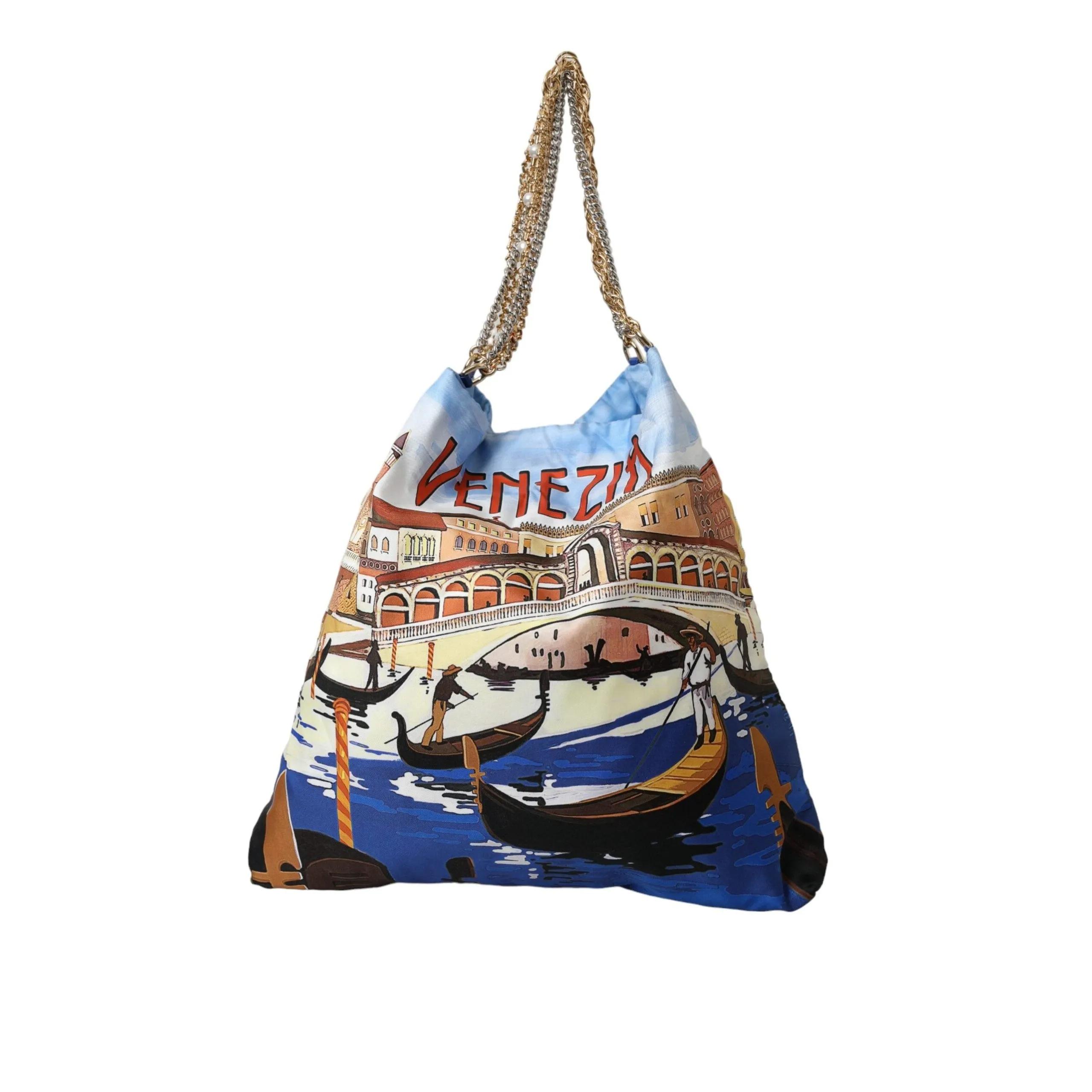 Dolce & Gabbana Multicolor Venezia Canvas Women Shopping Tote Bag