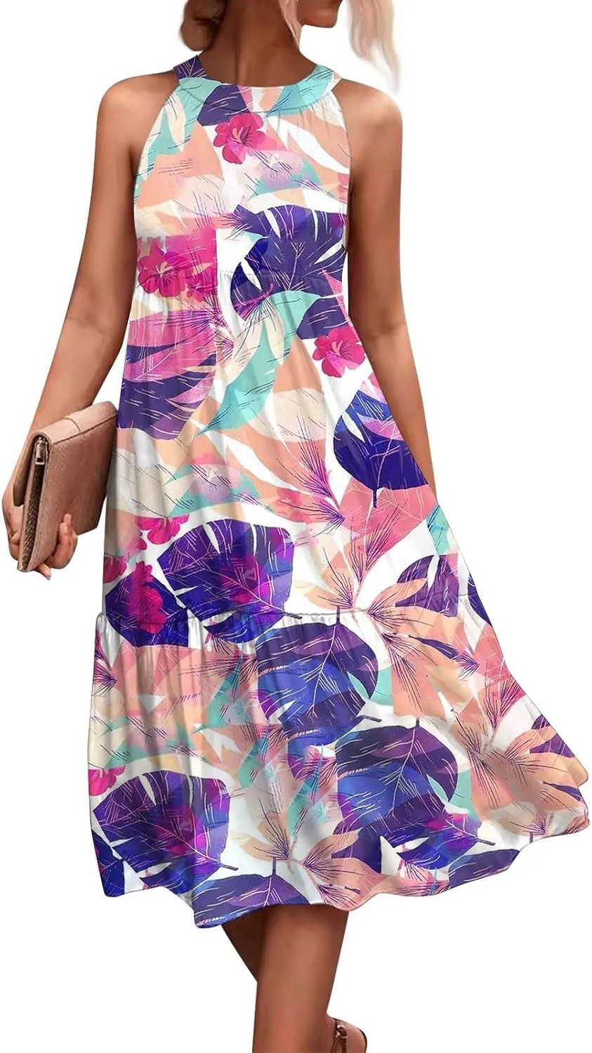 Dresses for Women 2025 Sleeveless Maxi Dress Women Dresses Spring Solid Color Womens Dresses Tea