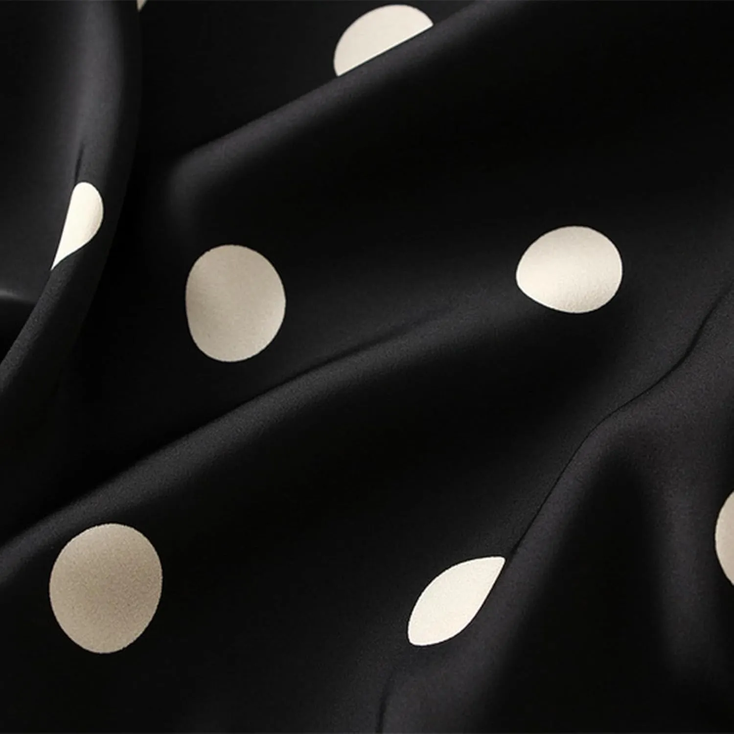 Elegant Midi Skirts for Women Casual Polka Dot Print High Waist Pleated Skirt Trendy Formal Business A-Line Skirt