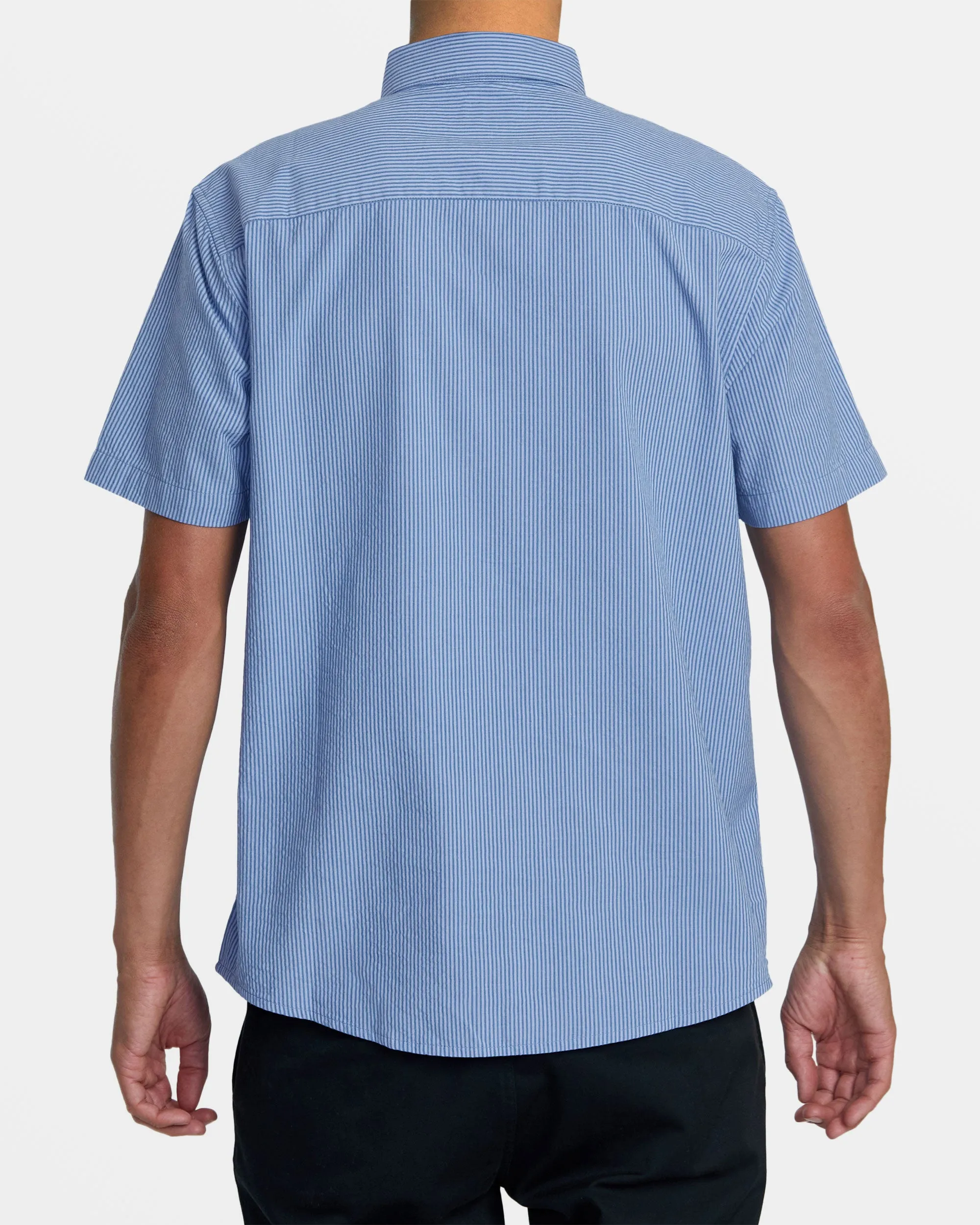 Endless Seersucker Short Sleeve Shirt - Cool Blue