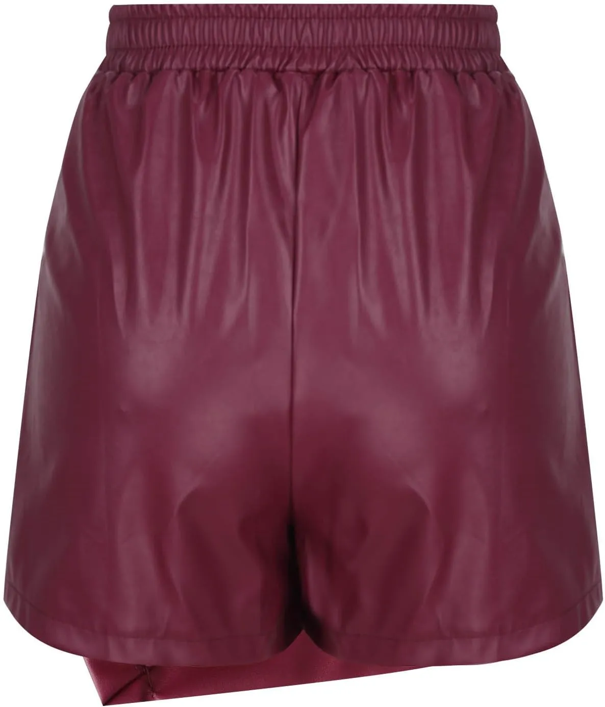Fashion Faux Leather Mini Skirt for Women, High Waisted Wrap Bodycon Irregular Skirts Business Elegant Work Office Clothes