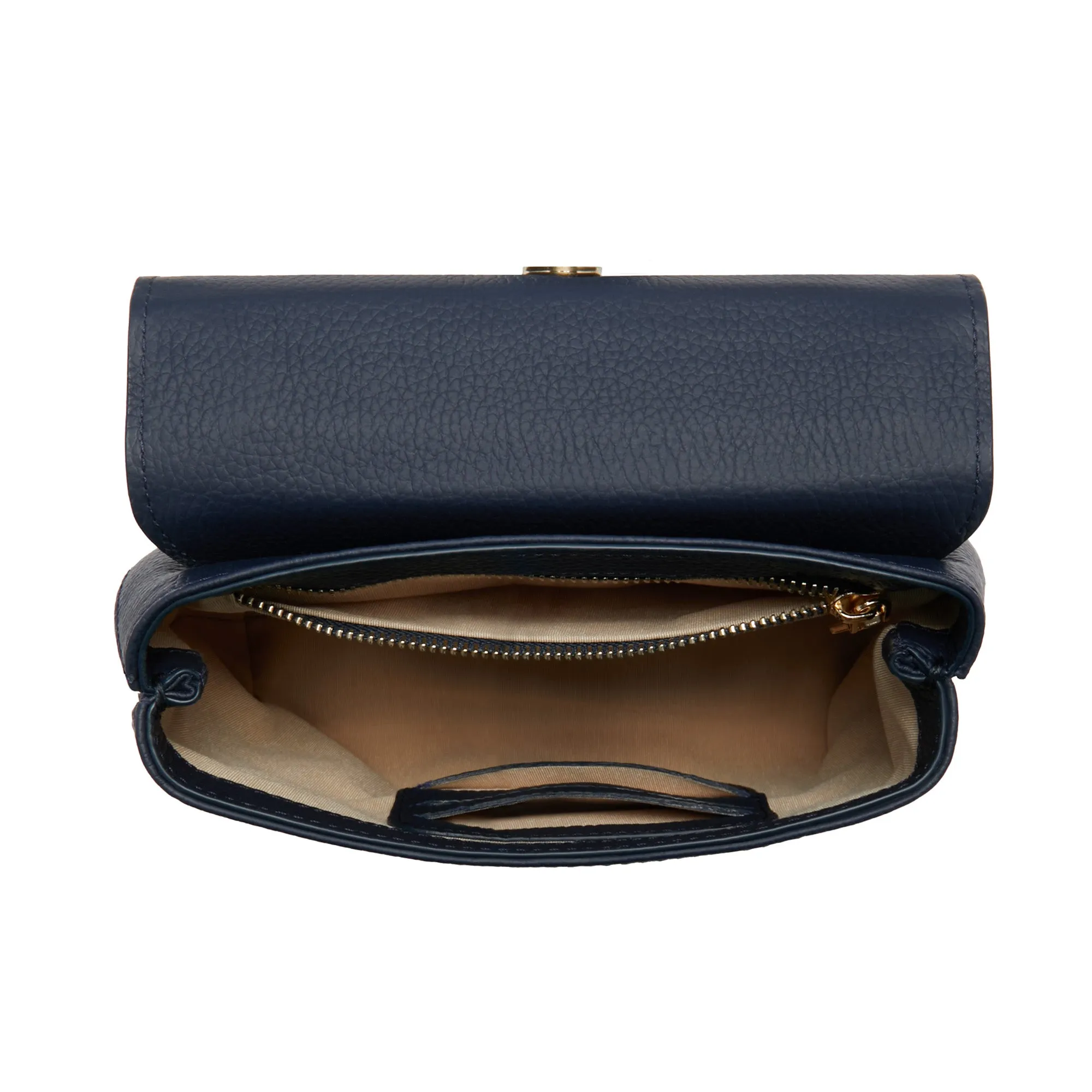 Femme Forte Heline blue calfskin leather handbag
