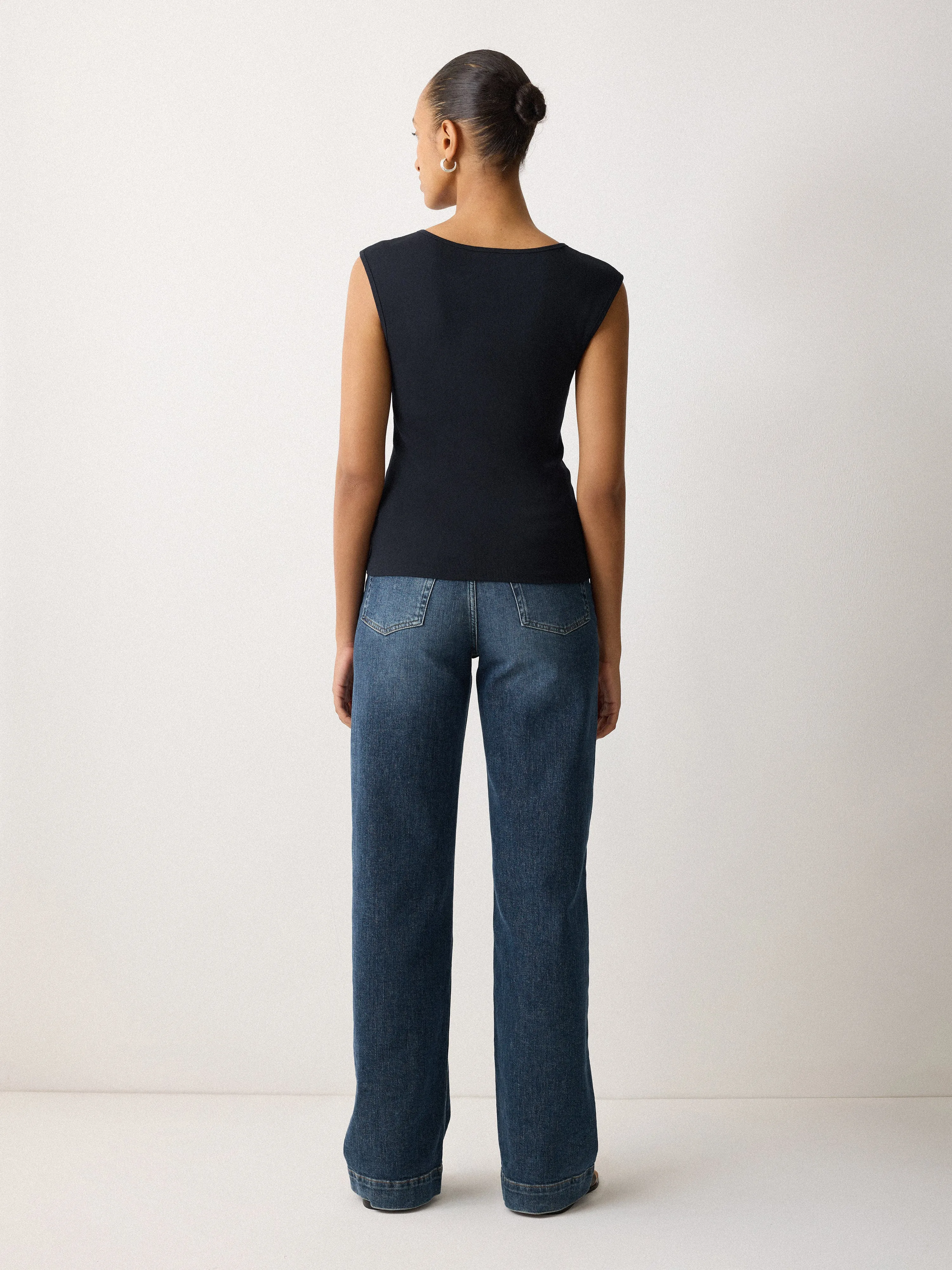 Fine Cotton Baby Henley | Navy