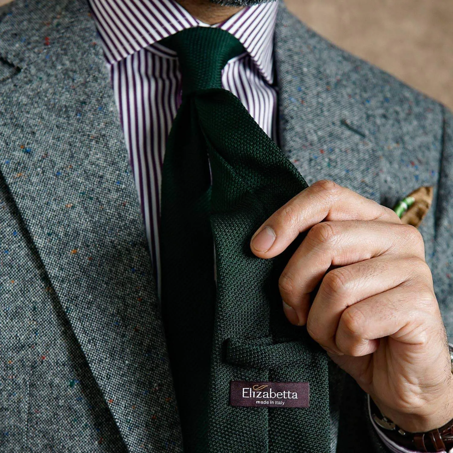 Foresta - Green Silk Grenadine Tie
