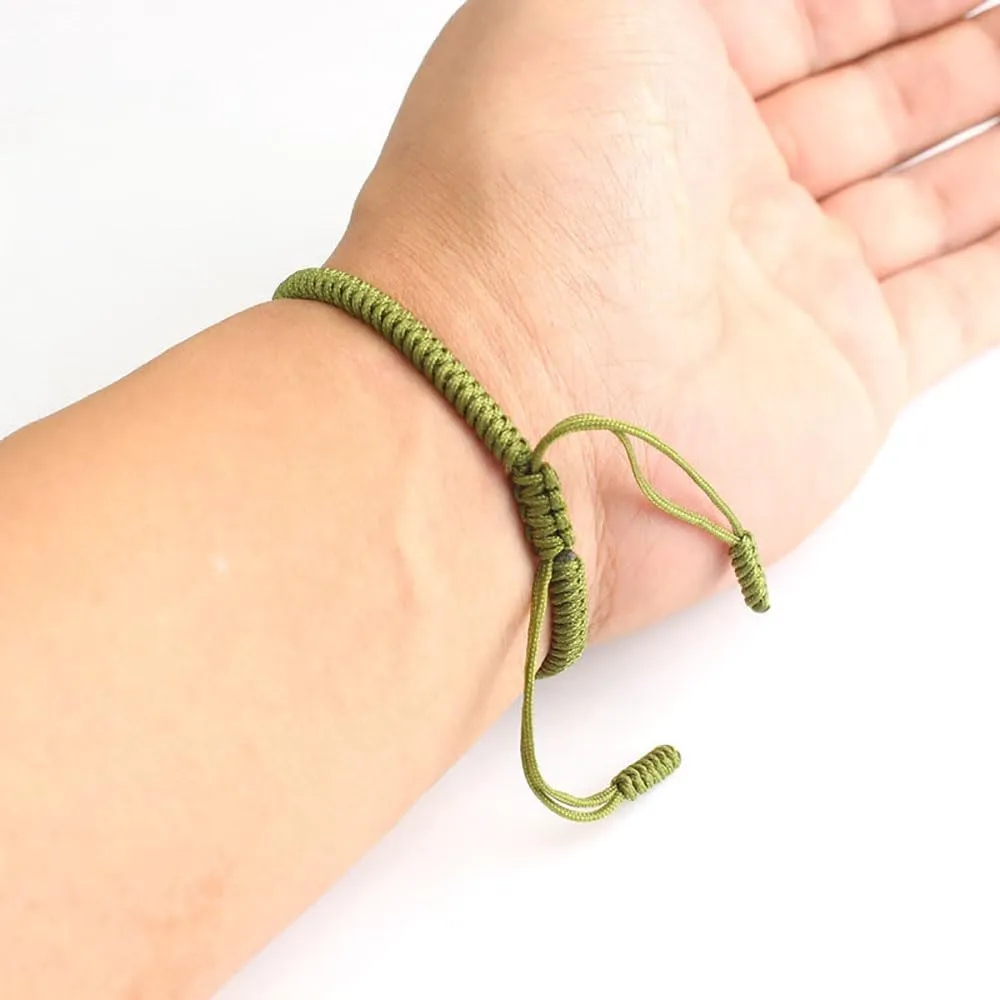 Friendship Braided Bracelet, Adjustable Woven Rope Knot,Blue Friendship Bracelets, Handmade Tibetan String Bracelet