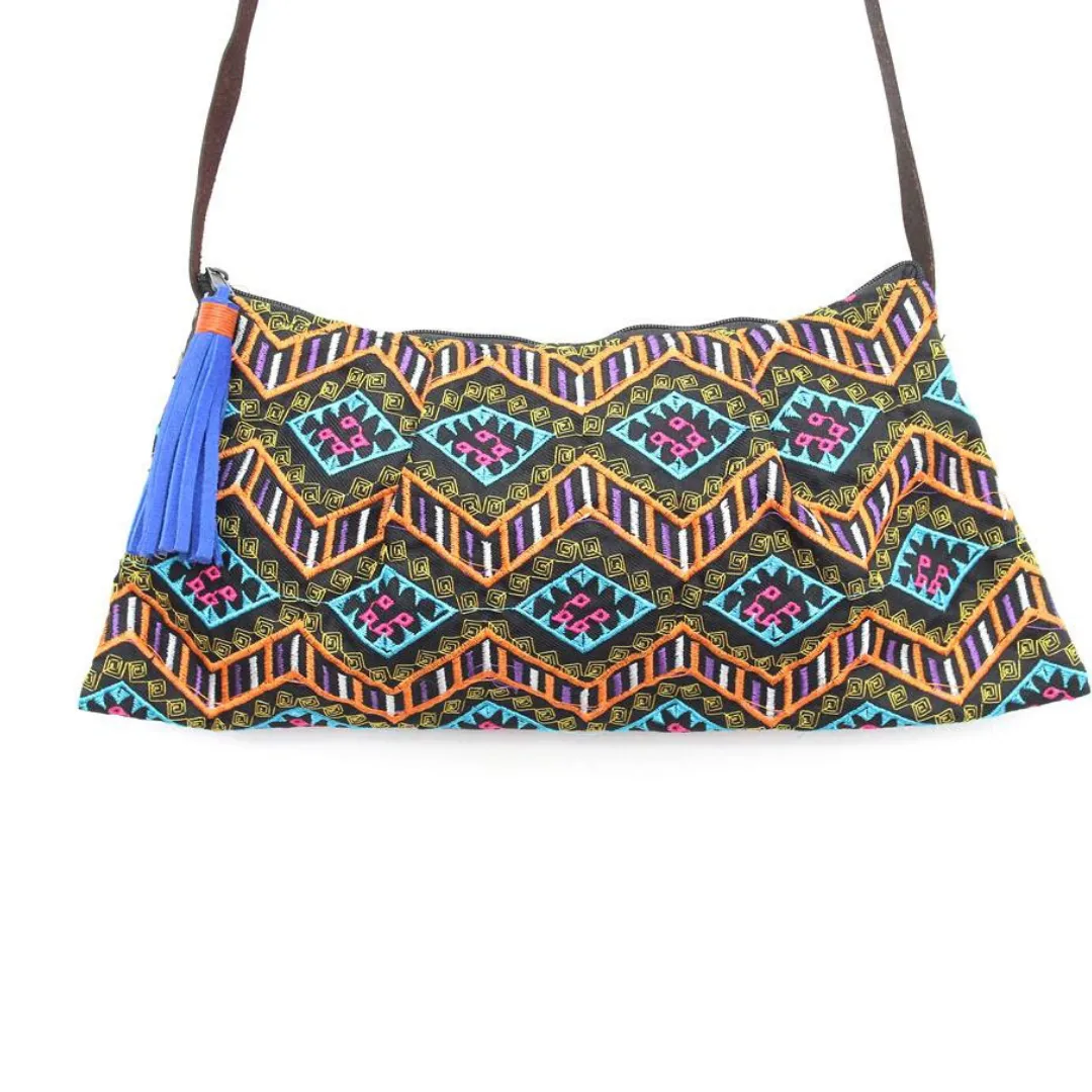 Geometric Crossbody Embroidered Bag - Thailand