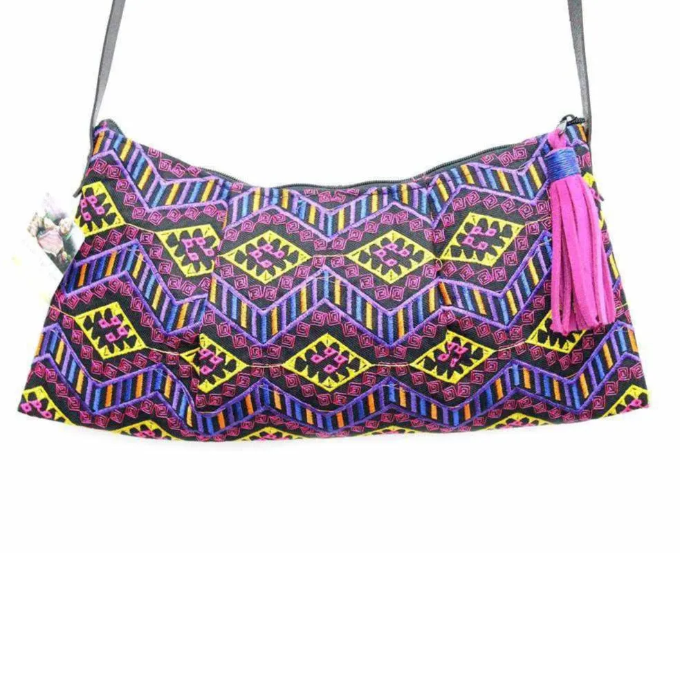 Geometric Crossbody Embroidered Bag - Thailand