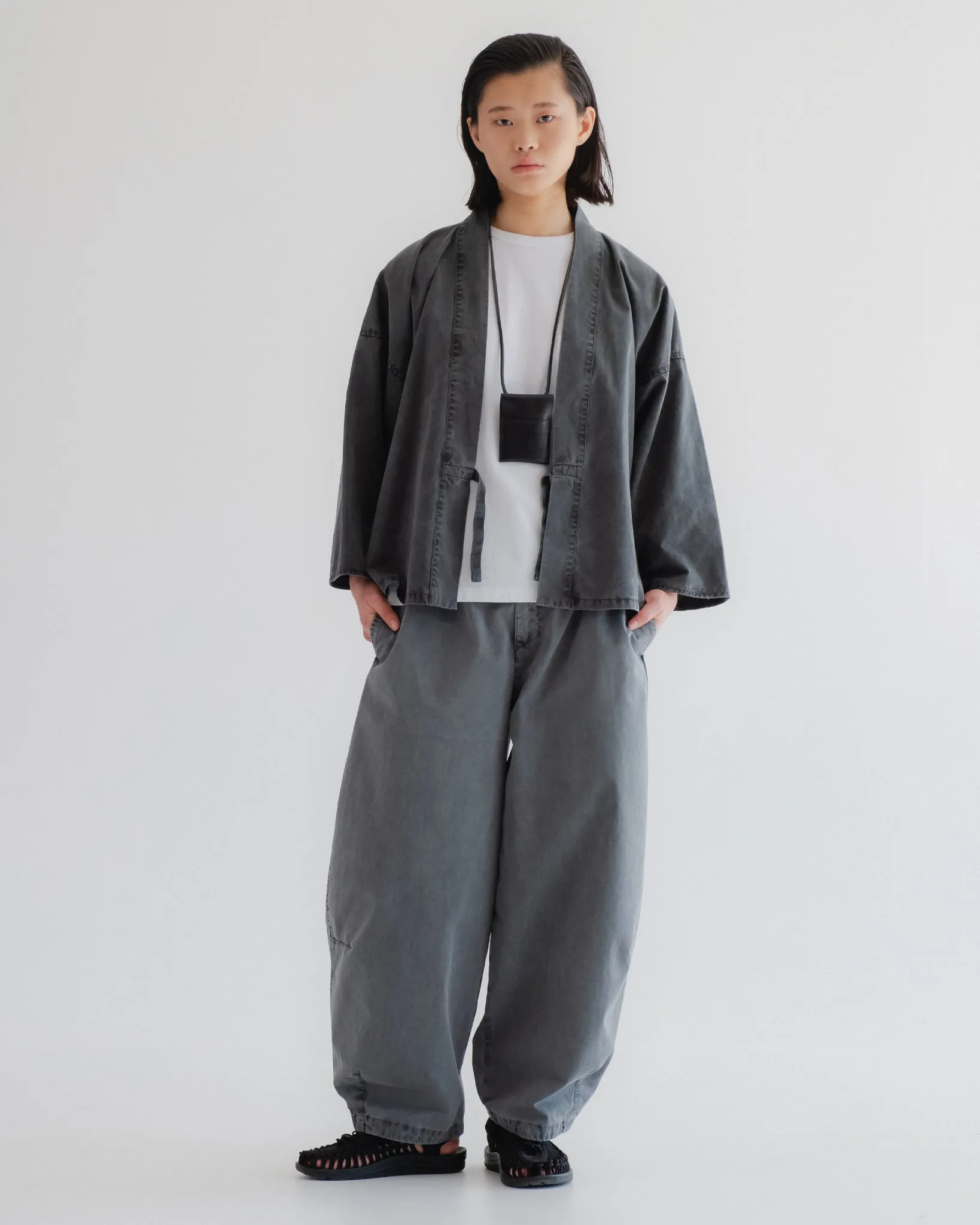G.o.D Kimono Fine Broken Twill Asphalt