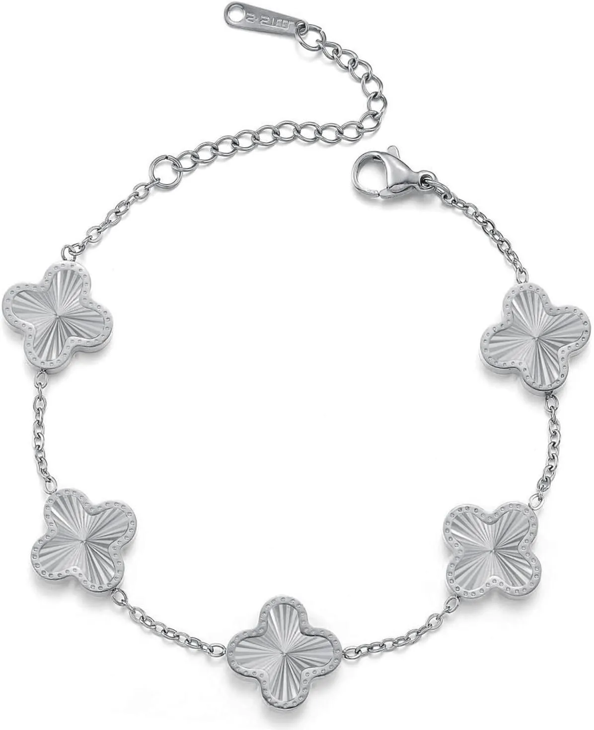Gold Four Leaf Flower Bracelet for Women | Adjustable Designer Bracelets for Women | Lovely Gift