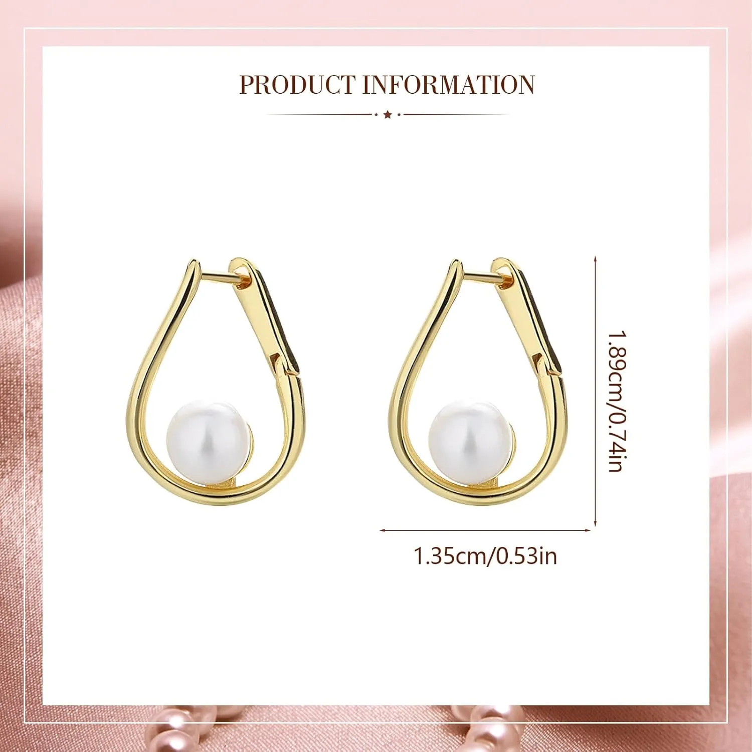 Handmade Pearl Earrings for Women, Pearl Bow Earrings Gold Pearl Drop Earrings Jewelry S925 Drop Earrings for Girls Bridal as Wedding Bows Jewelry Christmas Gifts (Gold, Irregular pearl earrings)