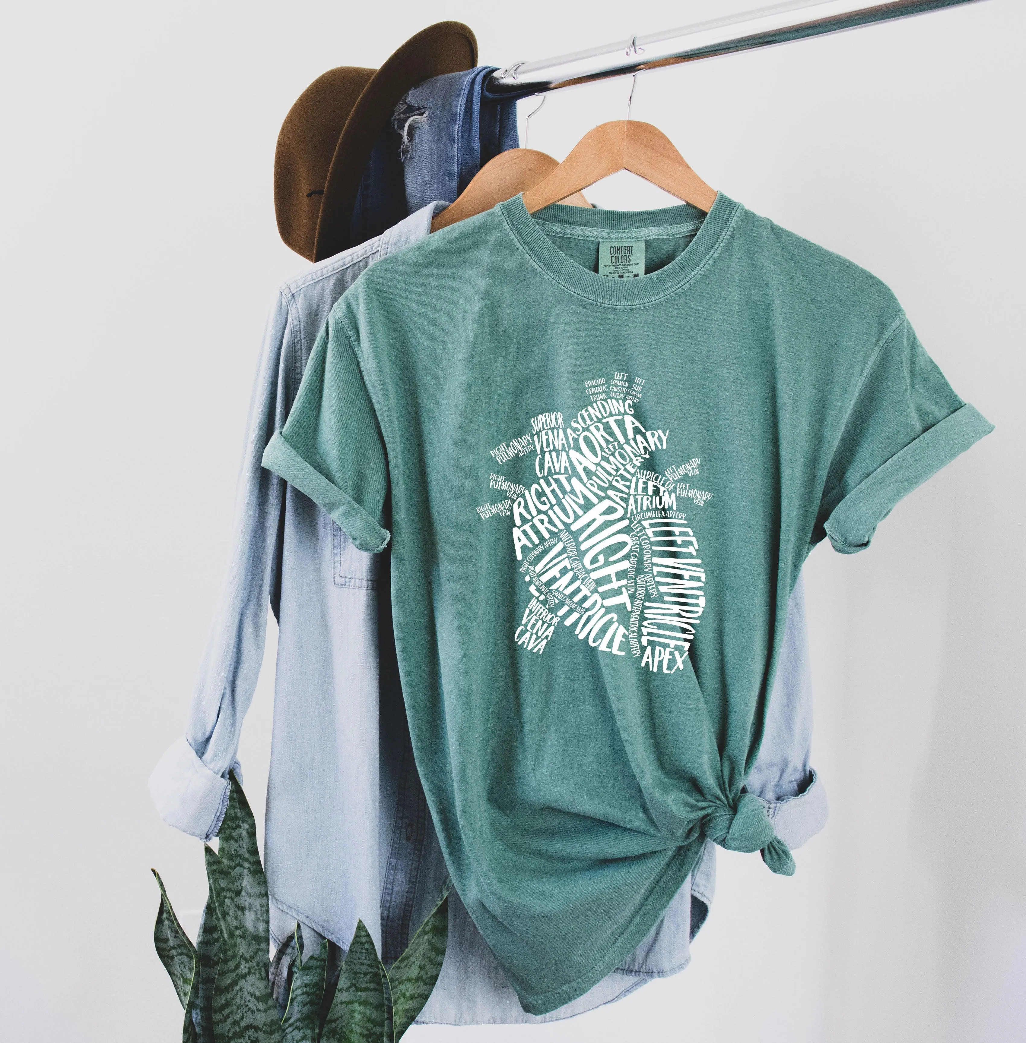 Heart Anatomy Comfort Colors T Shirt